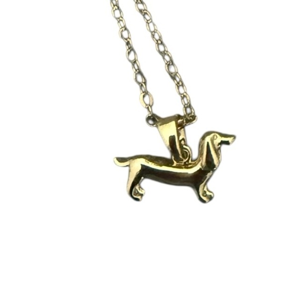 NWT Gold Dauchshund Necklace and Earring Set - Picture 5 of 5